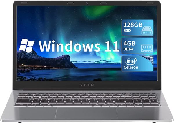 My Review SGIN Laptop 15.6 Inch Laptops 4GB RAM 128GB ROM SSD Windows 11 Laptops with FHD 1920x1080 Display, 2.8Ghz IPS Display Intel Celeron N4020C Supports 512GB TF Card Expansion