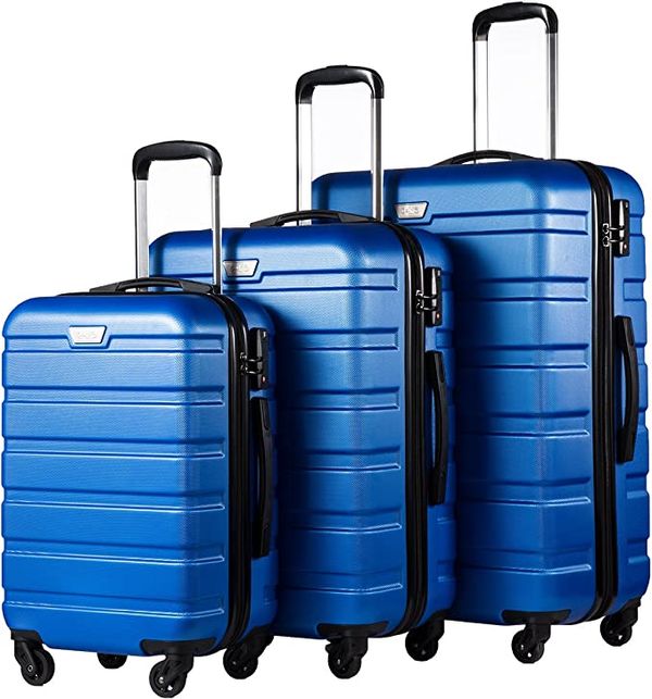 My Review COOLIFE Luggage 3 Piece Set Suitcase Spinner Hardshell Lightweight TSA Lock 4 Piece Set
