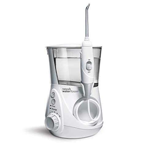 My Review Waterpik Aquarius Water Flosser Professional For Teeth, Gums, Braces, Dental Care, Electric Power With 10 Settings, 7 Tips For Multiple Users And Needs, ADA Accepted, White WP-660