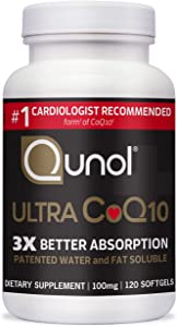 My Review Qunol Ultra CoQ10 100mg, 3X Better Absorption, Patented Water and Fat Soluble Natural Supplement Form of Coenzyme Q10, Antioxidant for Heart Health, 120ct Softgels